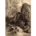 AN OLD ENGLISH MILL 1914 Myles Birket Foster AN...