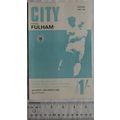 1968 programme Manchester City v. Fulham