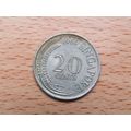 Singapore 1969 20 Cents Coin