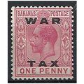 Bahamas 1919 SG103 1d Carmine WAR TAX Mounted M...