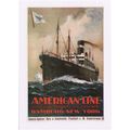 Postcard Marine Poster Art American Line SS Mon...