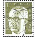 GERMANY, Dr Gustav Heinemann, olive 1970, 1DM, #3