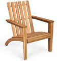 Indoor/Outdoor Acacia Wood Adirondack Lounge Ar...