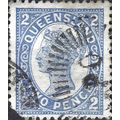 QUEENSLANF, Queen Victoria, blue 1895, 2d, #3