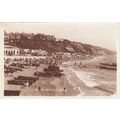 Vintage Sepia RP Postcard The Beach Bournemouth...
