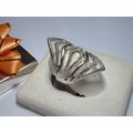 8 bar Open Wide Sparkle & Polished Sterling Sil...