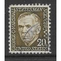 USA 1967 20c OLIVE GEORGE C MARSHALL SG 1276 FI...