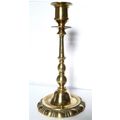 BRASS - CANDLE HOLDER - ORNATE BASE - 16 cm tal...