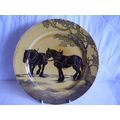Antique Royal Doulton Plough Horses Plate Holbe...