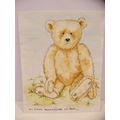 LOIS BECK TEDDY BEAR DRAWING 1988 ORIGINAL WATE...