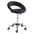 Black Saddle Adjustable Hydraulic Rolling Swive...