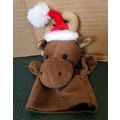 Christmas Reindeer Fabric Childs Hand Puppet