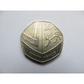 Rare 50p coin uk Shield of royal arms 2015