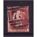 GREAT BRITAIN 1858-79 QV SG44 1d RED BROWN PLAT...