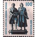 GERMANY, Goethe-Schiller Monument, Weimar, blue...