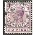Gibraltar 1923 SG97a 6d Bright Purple & Magenta...