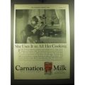 1921 Carnation Milk Ad - She uses it in all her...