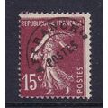 FRANCE 1920 15c SOWER PRE-CANCELLED SG414