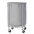 Round 45-Gallon Laundry Basket Hamper with Grey...