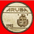 Ⰶ NETHERLANDS (1986-2023): ARUBA ★ 25 CENTS 199...