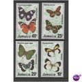 Jamaica 1977 Butterflies Hinged Mounted Mint MM...