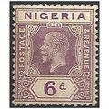 Nigeria 1923 SG25 6d Dull Purple & Bright Purpl...