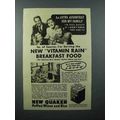 1940 Quaker Puffed Wheat and Rice Cereal Ad - V...