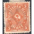 Germany 1922 - 5m orange/yellow - Coachhorn - u...