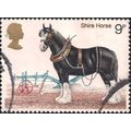 GB, HORSE, Shire Horse, white 1978, 9p, #3