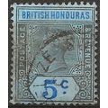 British Honduras 1900 SG55 5c Grey-Black & Ultr...