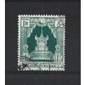 Burma.SG110 1r Lion Throne (Green).Fine Used.Ju...
