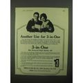 1922 3-in-One Oil Ad - Another Use For
