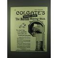 1920 Colgate's Shaving Stick Ad - Handy Grip