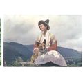 National costume and corgi dog unused postcard ...