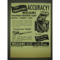 1952 Williams Foolproof Receiver Sight Ad - For Unmatched Accuracy