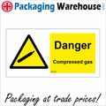 WS932 DANGER COMPRESSED GAS HAZCHEM HAZARD WARN...