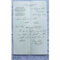1909 letter Hooper & Son, Ludgate Hill re Thoma...