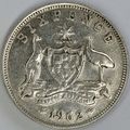 AUSTRALIA 1962 Sixpence, 50% Silver (C - D)