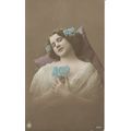 PC23390 Old Photo. A Woman with Flowers. E. J. ...