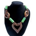 Festival Tribal Long Brown & Green Beaded Monke...