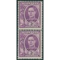 Australia 1949 2d bright purple Coil pair SG205...