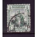 TRINIDAD 1909 SG146 1/2d GREEN FINE USED #3