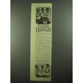 1926 Hawaii Tourist Bureau Ad - Summer Smiles