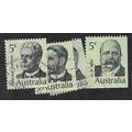 AUS 1969 (SET) 'PRIME MINISTERS ' (4v) FINE USE...