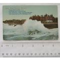 vintage colour postcard Storm, New Promenade, B...