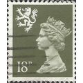 SCOTLAND, Queen Elizabeth Machin, black-olive 1987, 18p, #4