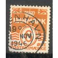 Denmark stamps 1940 - 6ore orange yellow - nume...