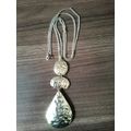 Dented Shapes Drop Necklace
