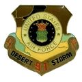 Desert Storm 91 U.S. Air Force Hat Tac or Lapel...