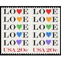 2072a, XF MNH 20¢ Love Stamp Imperforate Betwee...
